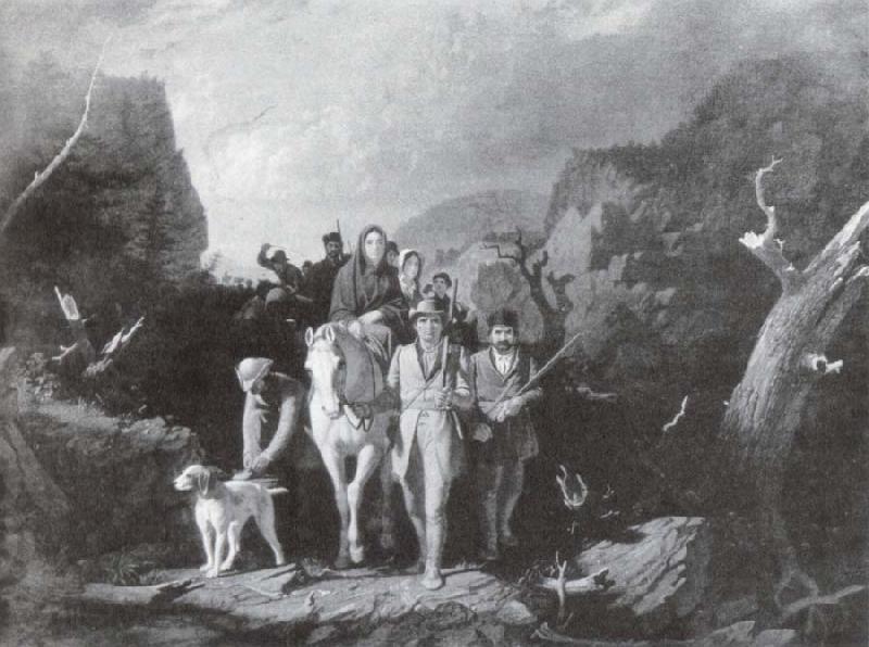George Caleb Bingham Daniel Boone fuhrt eine Gruppe von Pionieren Spain oil painting art